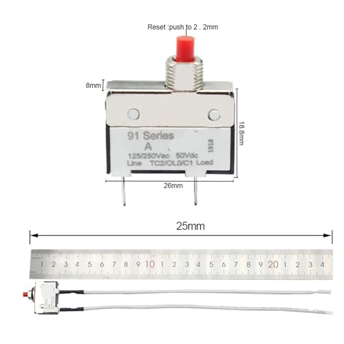 Interruptor disyuntor 10A de protección contra sobrecarga y protector térmico para hogar 5