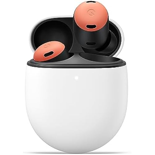 Google Pixel Buds Pro - Noise Canceling Earbuds - Up to 31 Hour Battery Life with Charging Case - Bluetooth Headphones - Compatible with Android - Coral