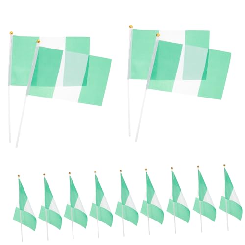Drapeaux à main nigérians aux finitions soignées pour cérémonies et réceptions - 5