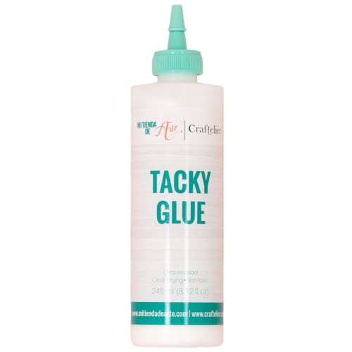Craftelier - Tacky Glue | Pegamento Líquido Multiusos Extrafuerte para Proyectos de Scrapbooking y otras Manualidades | No tóxico | Secado Transparente, Flexible y Resistente - Cantidad 240 ml