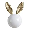 LEXDECO Ceramic Cabinet Knobs Door Furniture Handles Modern Knobs and Handles Kids Room Drawer Dresser Knob 2PCS (Rabbit,White) #1