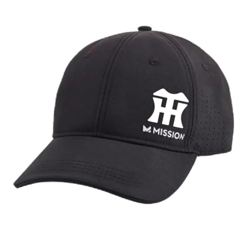 [MISSION] ミッション 阪神タイガース クーリング パフォーマンス ハット 肌温度-15℃ 最大2時間冷却 熱中症対策 UPF50 UVカット (JP, アルファベット, M, ブラック)のサムネイル
