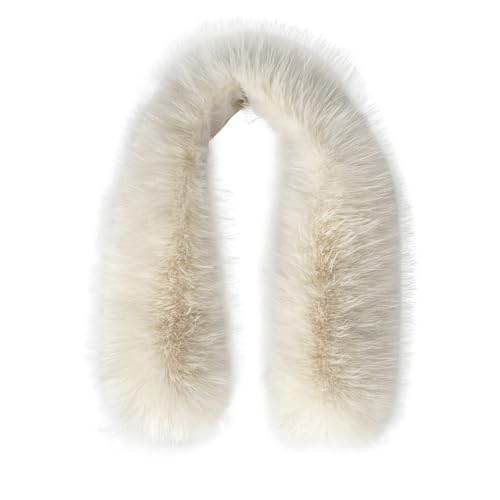 Col en fausse fourrure pour femme, garniture de capuche amovible pour parka et manteau d'hiver