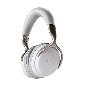 Denon AH-GC25W Draadloze Hoofdtelefoon, Over-Ear Koptelefoon met Bluetooth, Microfoon, Hi-Res Audio, 30 Uur Batterijduur, USB DAC, Opvouwbaar, Inclusief Complete Accessoireset – Wit
