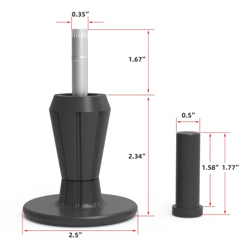 Kohome 6Pcs Steel Stem Plastic Bed Frame Feet,Sturdy Bed Frame Legs For Replace Wheels,Black #TOP4