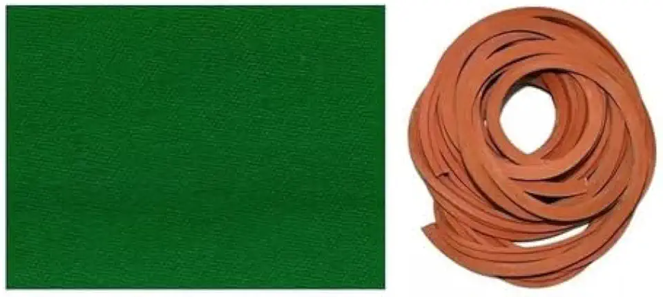 Kit 2,3m Pano Tecido Verde + 6m Borracha L Mesas Sinuca