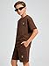 Cakaner Summer Teen Boys Clothes Casual 2-Piece Short Sleeve Top & Shorts with Pocket Size 11 12
