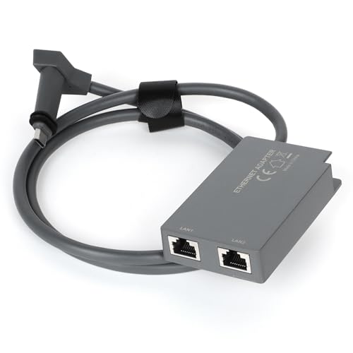 Ethernet Adapter for Starlink Standard Actuated Gen 2, 2 Ports Starlink GEN 2/V2 RJ45 Dish Female to Router Male Adapter for Starlink Dish Satellite Internet V2 for Wired External Network