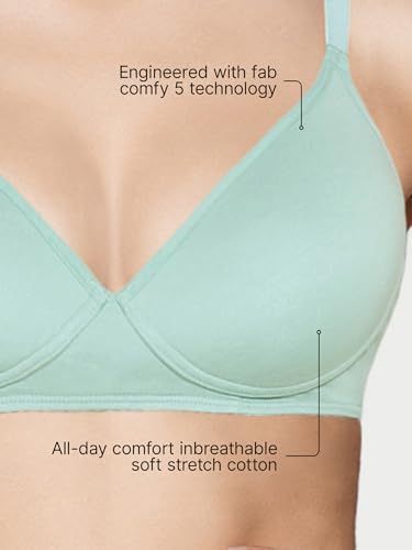 Image of Enamor A039 Perfect Coverage Cotton Plus Size T-Shirt Bra for Women- Padded and Wirefree