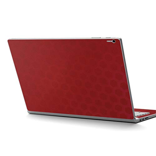 igsticker Surface Book2 Book3 15inch 専用 スキンシール サーフェス ブック 15インチ用 シール 002040 チェック・ボーダー クール シンプル 赤