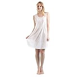 LA CERA Women's Chemise Large White