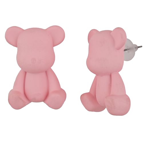 Image of Lucky Jewellery Designer Trendy Teddy And Rabbit Design Earring Stylish Teddy Bear Stud Earing | Cute Cartoon Earrings For Girls & Women (CHEP-TEDDY-PARENT)