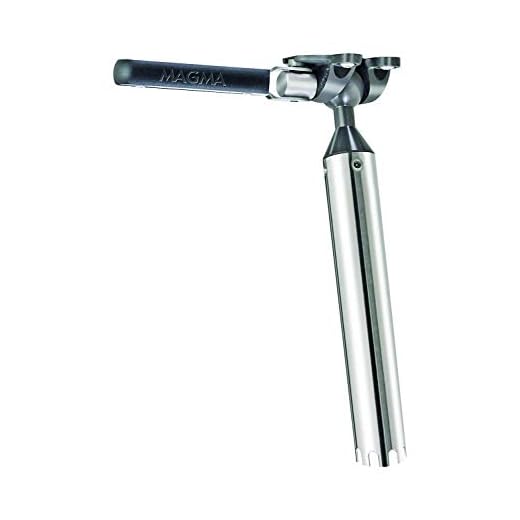 Magma LeveLock All-Angle Adjustable Fish Rod Holder Mount (Gourmet Series Grills Only), Multi, One Size (T10-355)