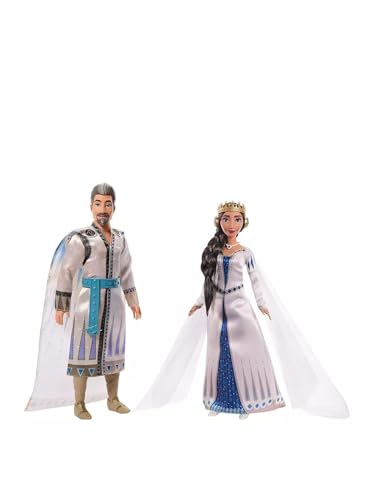 Mattel Disneys Wish 2-Doll Set King Magnifico & Queen Amaya Posable Fashion Dolls with Removable Outfits & Accessories HRC18