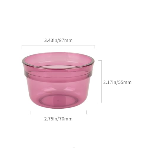 watchget 7oz/200ml Coffee Dosing Bowl Stackable Clear Cupping Bowl Plastic Coffee Bean Measuing Bowls for Tasting, Purple