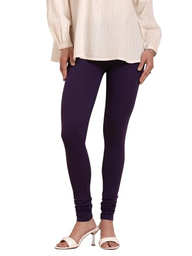 Image of TWIN BIRDS Tailored Cut and Classic Fit Super Stretchable Elastane Fabric Churidar Leggings for Women