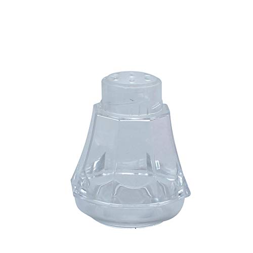 Simply Elegant Small Salt and Pepper Shakers 2"x2.5" (24 Count), Translucent, Colored Cap, Hard Plastic Seasoning Container (Clear)