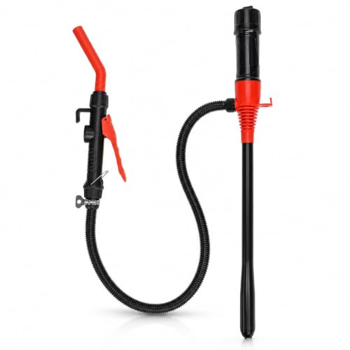 qwork® pompa di carburante, pompe di trasferimento portatili con ugello a fermo rapido e controllo del flusso, per olio, diesel, benzina
