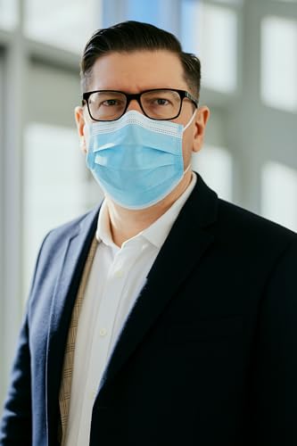 Disposable Face Mask, Protective Masks with Ties for Comfortable and Secure Fit - 3 Ply (Pack of 50, Blue)