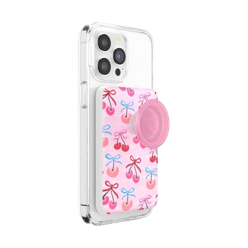 Image of PopSockets PowerPack for MagSafe, Portable Phone Charger, Magnetic Wireless Portable Charger, 5000mAh - Cherry Bows