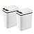 FRESHLIX 2 Pack Automatic Bathroom Trash Can 2.6 Gallon Smart Touchless Motion Sensor Trash Can with Lid Electric Waterproof Narrow Small Garbage Bin