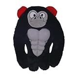 ゴリラのぬいぐるみインタラクティブな犬のおもちゃ - きしむ音を立てるおもちゃ、おしゃべりするぬいぐるみの快適なおもちゃ |遊びや行動訓練のための耐久性、屋内または屋外で使用できる耐久性と安全な犬のおもちゃ