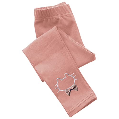 Amropi Kids Girls Leggings 3 Pack Stretch Pants Cat Pattern Full Length Tights Pink Black L-Grey thumb #1