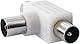 SCHWAIGER -ASV25 532- Aufsteckverteiler 2-Fach TV für Kabel- und Antennenanlagen/ 1x IEC-Buchse > 2X IEC Stecker/weiß