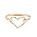 GIGB PBDK Chunky Silver Large Heart Bracelet for Women Fashion Adjustable Hammered Love Statement Bangles Simple Heart Bracelets Valentines Gift Unique Jewelry (Gold)