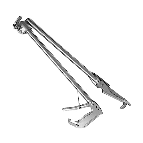 FUNOMOCYA Stainless Steel Non-Slip Long Grilling Tongs Thickened Crab and EEL Clamp Lock Extended Seafood Grabber for Outdoor BBQ and Beach Fishing