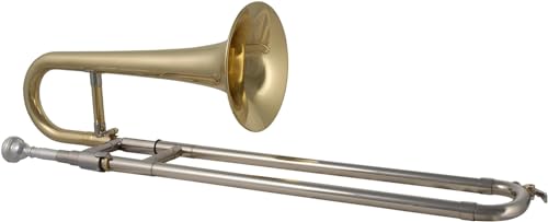 Tuyama TZT-111 Trompeta de tracción en B – Trombón soprano (Slide trumpet) – Completo con estuche, boquilla y accesorios de cuidado