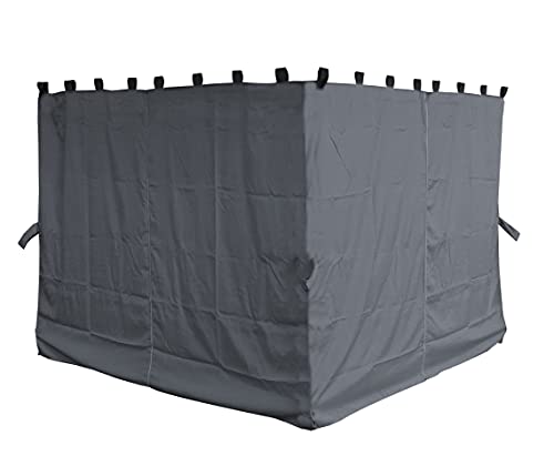 QUICK STAR 4 Panneaux latéraux pour Nizza Pavilion 3x3m paroi latérale Gris