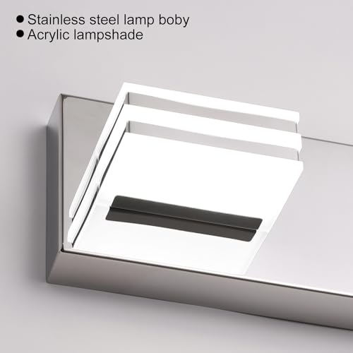 Image of LED Vanity Lighting 30W Lights for Mirror 5 Light Bath Wall Lamps 34 Inch Bathroom Sink Lights over Vanity Modern Long Bath Lights Bars Chrome Wall Sconces Light for Bathroom Restroom 6000K