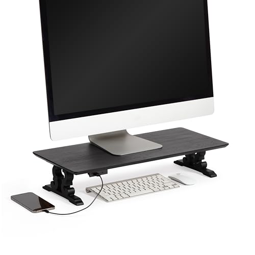 Image of Anji Mountain Monitor Stand - Desktop Organizer & Laptop Riser, Ergonomic Monitor Riser, Space-Saving Monitor Stand for Desk, Durable Construction, Easy Assembly, Ideal for Home & Office