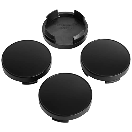 Cache-moyeux 55mm noir mat pour remplacer un centre de roue perdu ou cassé