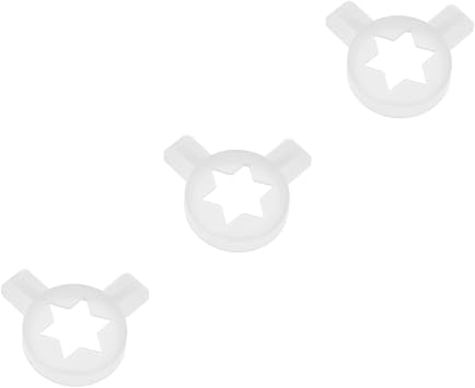 Ice Cream Machine Nozzle Replacement 3-Pack Star Shape Plastic Tips 1.88X1.65X1.06In for Homemade and Commercial Ice Cream Maker Accessories Dessert and Cake Decorating