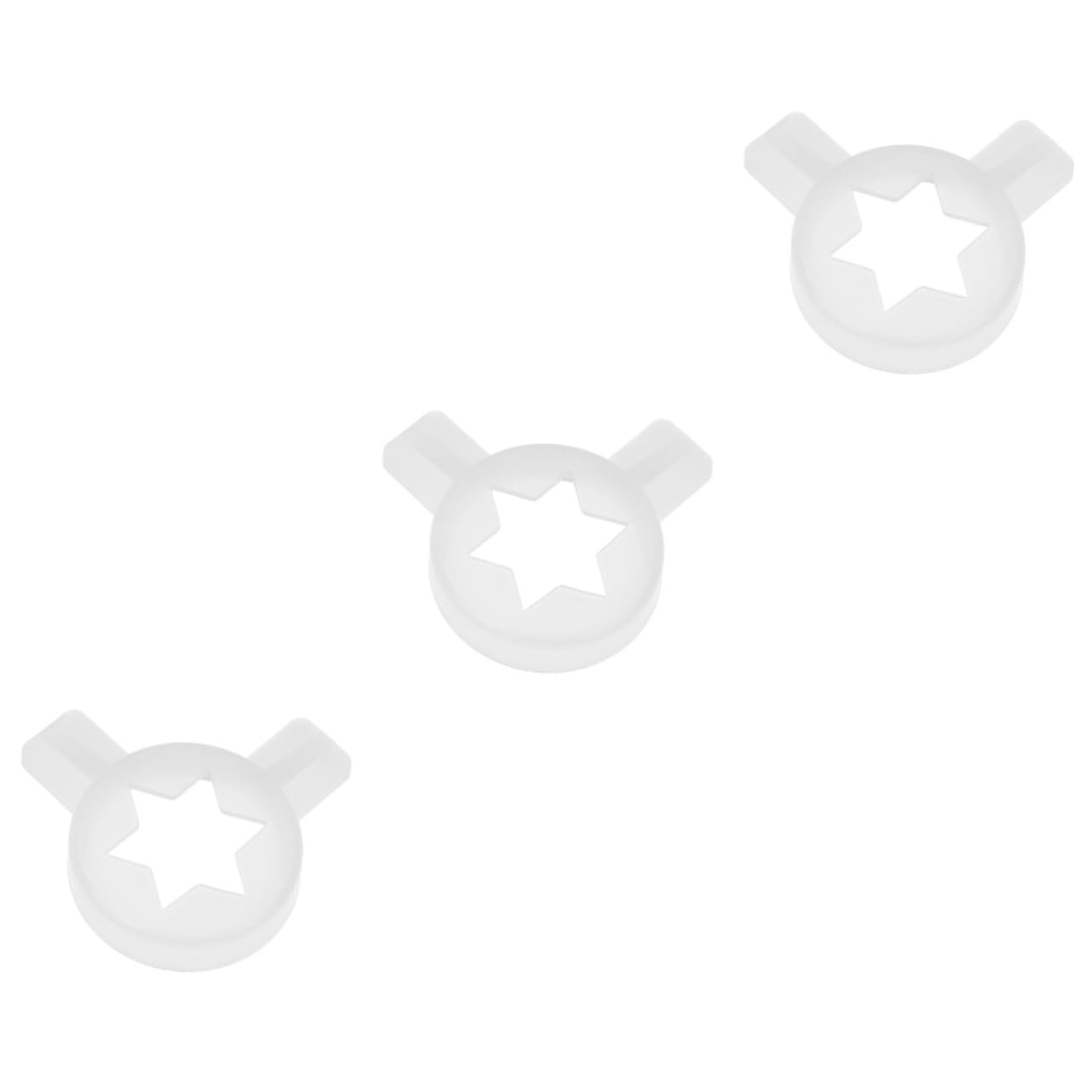 BEBEMOKO 3pcs Ice Cream Machine Accessories Ice Cream Makers Ice Cream Mould Ice Cream Modeling Lids Star Shape Nozzle Modeling Lids Ice Cream Maker Accessories Cone Roller White Plastic