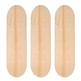 VICASKY 3 Stück 43 cm Kinder-Skateboarddeck zum Selbermachen – Unbemaltes 7-lagiges Ahornholz-Rohling-Deck zum Bemalen, individuelles Bastelprojekt, ideal für Kinderkunst und Skateboarding