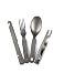 FREE SOLDIER Outdoor Multi-function Titanium Spork 3 in 1 Tableware Camping Pocket Knife Fork Spoon Dinner Set