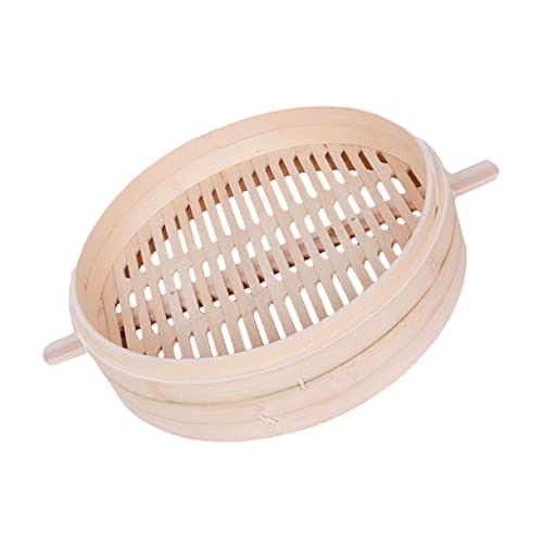 ZAANU Bamboo Steamer Asian Steamer Rice Cooker Pot Stainless Steel 1pc Chinese Wooden Steamer for Chicken Cooking Multi-functional Simple Steamer