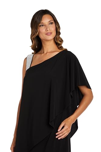 Image of R&M Richards Women's Asymmetrical Elegance Cocktail Dress