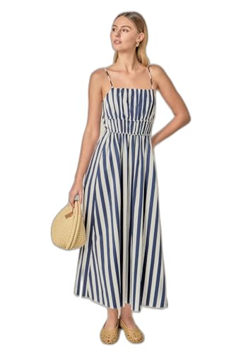 English Factory Women's Stripe Sleeveless Maxi Dress, Navy/White, XS at  Amazon Women's Clothing store