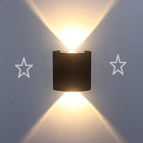 FILLISKA LED Outdoor UP Down Wall Light Warm White, IP65 Waterproof & Shockproof Body (1+1,Metal)