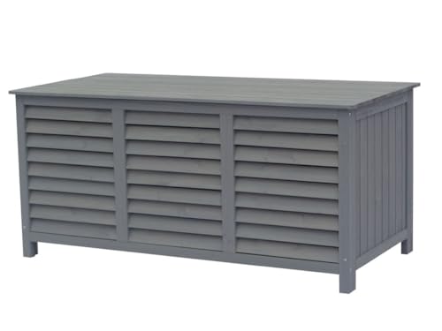 Coffre de Jardin en Bois Macao - 130 x 64 x 60 cm - Anthracite
