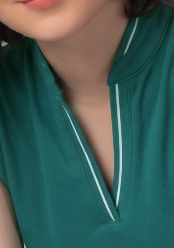 Image of Wear Your Opinion Mandarin Collar Sleeveless T Shirt for Women Top
