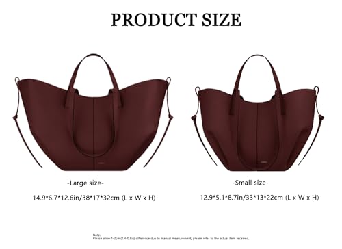 Large Capacity Tote Bag for Women, Fashion Vintage Shoulder Bag, Chic Leather Handbag Hobo Purse Work Bag.2