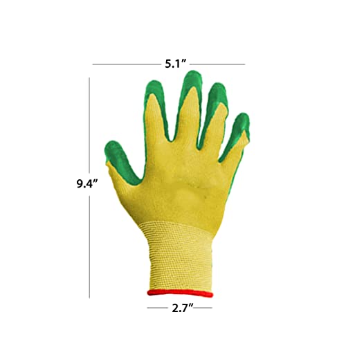 TrustBasket Reusable,Heavy Duty Garden Hand Gloves 2 Count (Pack Of 1) Parrot Green