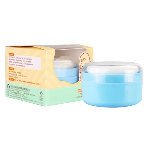 Contenedor de polvo corporal – Tarro de almacenamiento de polvo suelto | Caja de polvo de baño para niños pequeños | Estuche de talco recargable | Contenedor de soporte para polvo con soplo, ideal