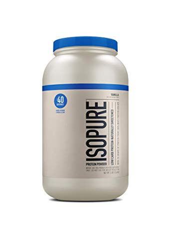Isopure Low Carb Naturally Sweetened, Zinc for Immune Support, 25g Protein, Keto Friendly