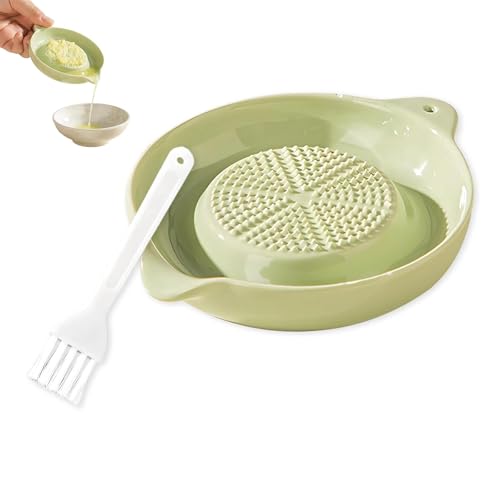 Keramik Reibe Ingwerreibe Keramik Keramiks Ingwer Reibes Ingwer Knoblauch Reibe Keramikreibe mit Bürste für Obst Gemüse Senf Ingwer Knoblauch Zwiebel